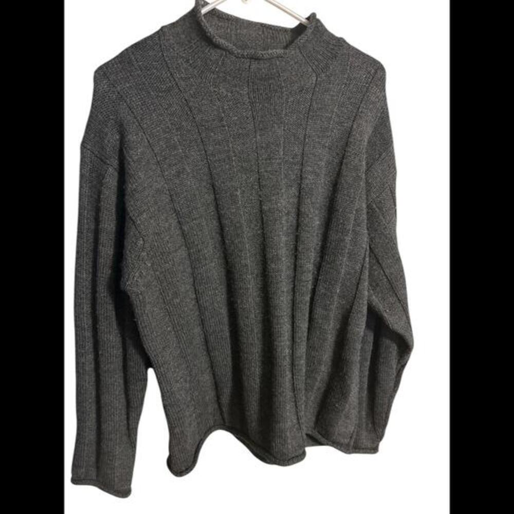 J Crew‎ Sweater Women's M  Charcoal Gray 100% WOOL